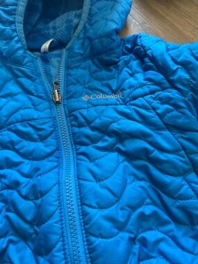 Columbia Kids Bright Blue Quilted Hooded Puffer Jacket